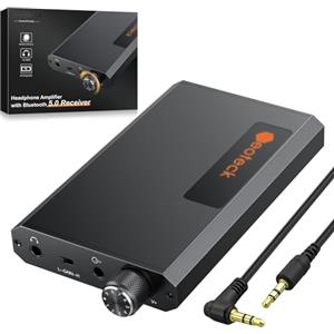 Neoteck 3.5 mm Amplificatore Portatile Cuffie con Ricevitore Bluetooth 5.0 Amplificatore Cuffie 16-300Ω Amplifier Audio Ideale per MP3 MP4 Smartphone Digitale Players Computer