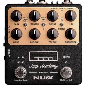 NUX Amp Academy NGS-6 - Modellatore di Amplificatori per Chitarra Stomp Box, Nero
