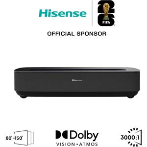 Hisense Videoproiettore Hisense Laser TV PL2 Proiettore a raggio ultra corto 2700 ANSI lumen DLP UHD 4K (3840x2160) Compatibilità 3D Nero