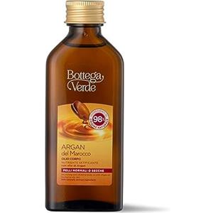 Bottega Verde - Olio Corpo Argan del Marocco, 100 ml, Nutriente e Setificante, con Olio di Argan Puro, Trattamento Idratante per Pelli Normali e Secche, Senza Parabeni