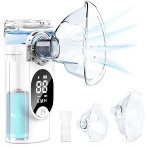 HABOWN 1200mAh Aerosol Portatile Silenzioso RicEaricabile per Adulti e Bambini, Aerosol con Display LED, Include 2 Maschere Facciali e 1 Boccaglio, 3 Modalità di Nebulizzazione Regolabili, Silenzioso