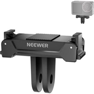 NEEWER Adattatore Magnetico Compatibile con DJI Osmo Action 5 Pro 4 3, Base di Montaggio a Sgancio Rapido con Connettore a Due Punte per Treppiedi, Bastoni Selfie, Accessori per Vlogging, GP-73