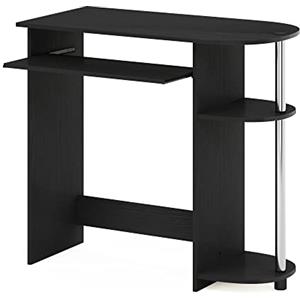 Furinno Semplicistico Scrivania per Computer, Legno ingegnerizzato, Americano/Acciaio Inossidabile, 40.01 (D) x 80.01 (W) x 73.03 (H) cm