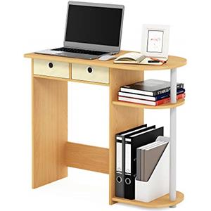 Furinno Go Green Home Laptop Notebook Computer Scrivania/Tavolo, faggio/avorio/bianco