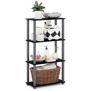 Furinno Turn-N-Tube Libreria, Nero (Black/Grey), 109.86 x 29.46 x 59.94 cm