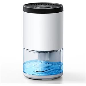 Jonwall Deumidificatore per la Casa, 1000ml Mini Deumidificatori Portatili, Deumidificatore Elettrico Silenziosi con Spegnimento Automatico e 7 Luci LED Colorate per Camera da Letto Bagno Armadio