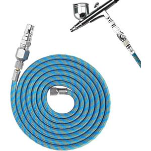 Cocoarm Kit Adattatore Tubo Aria Aerografo Intrecciato in Nylon, Tubo Aria Flessibile con Kit di Montaggio Adattatore da 1/8-1/4 per Compressore D'aria Pistola a Spruzzo