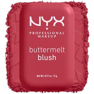 NYX Professional Makeup Blush in Polvere, Per un Look Fresco e Colorato, Arricchito con Burro di Mango, Mandorle e Karitè, Sfumabile, Buttermelt, Tonalità: All The Butta, 5 g