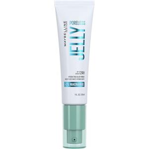 Maybelline New York Primer Idratante, Rende la Pelle Uniforme e Idratata per 24H*, Pori Meno Visibili e Lucidità Ridotta, Non Unge la Pelle, Arricchito Con Niacinamide, Poreless Jelly Primer, 30 ml