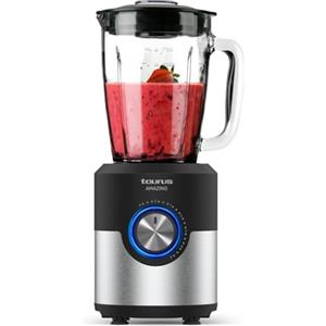 Solac Taurus Amazing - Frullatore a Caraffa JB1600XC | 1600W | Caraffa in Vetro 1,75L | 5 Velocità + Turbo | 6 Lame Inox | Tritaghiaccio | LED | Lavabile in Lavastoviglie