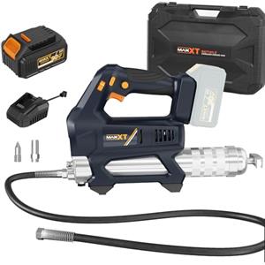 MAXXT Pistola per Grasso a Batteria, Ingrassatore Elettrico da 20V 20000 PSI con LED, Pistole per Grasso Kit Professionali Senza Fili con 4.0Ah Batteria e Caricabatterie