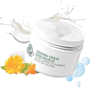 Cadabò Crema Idratante Viso con Vitamina C, Acido Ialuronico e latte d'asina, Antirughe Uomo/Donna per Pelle Mista, Secca, Grassa, Sensibile. Illuminante Viso, Contorno Occhi Occhiaie. Made in Italy-50ml