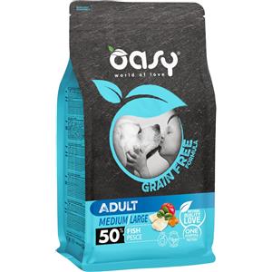 Oasy Secco Cane Grain Free Adulto Medium/Large Pesce 12 kg