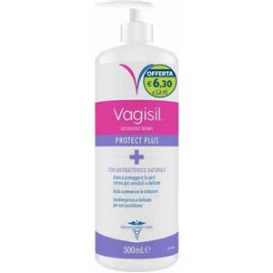 Vagisil Protect Plus Detergente Intimo 500ml - pH 4,8 con Tea Tree Oil e Estratti Naturali