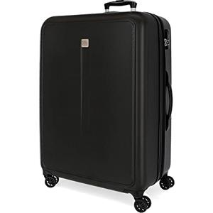 ROLL ROAD Cambogia Valigia media nera 48 x 68 x 27 cm Rigida ABS Chiusura a combinazione laterale 72 L 3,8 kg 4 ruote doppie
