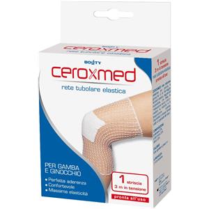 Ceroxmed Rete Tubolare Elastica per Gamba e Ginocchio - 3 Metri, Massima Aderenza e Traspirabilità