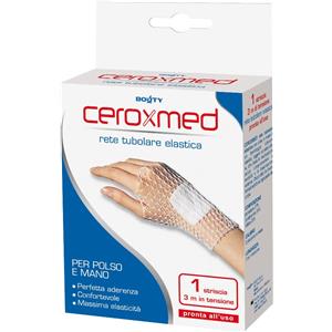 Ceroxmed Rete Tubolare Elastica per Mano e Polso - 3m, Fissa la Medicazione Senza Comprimere, Aerata e Traspirante