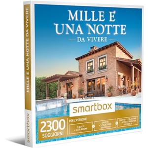Smartbox - Mille e Una Notte da Vivere Cofanetto Regalo Coppia, 1 Notte con Colazione Oppure 1 Notte con Colazione e Aperitivo O attività per 2 Persone, Idee Regalo Originale