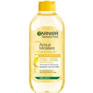 Garnier Acqua Micellare Tutto in 1 con Vitamina C - Struccante e Detergente Illuminante per Pelli Spente e Non Uniformi, 400 ml