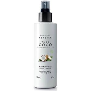Perlier Thai Coco - Acqua di Cocco Idratante per Corpo e Capelli 200ml, Rinfrescante e Profumata