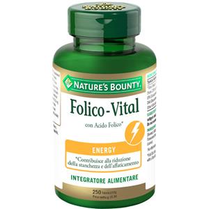 Nature's Bounty Folico-Vital - Integratore Alimentare con Acido Folico 250 Tavolette