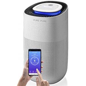 MACOM Enjoy & Relax 879 Pure Pure. Purificatore d'Aria, CADR di 400 m3/h, per ambienti fino a 104 m2, sensore laser ad alta precisione PM2.5, filtro antibatterico HEPA H13 e luce UV LED