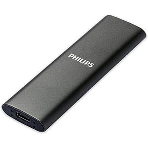 PHILIPS External Portable SSD 2TB - Ultra Slim SATA Ultra Speed USB-C, velocità di lettura fino a 550 MB/s, alluminio