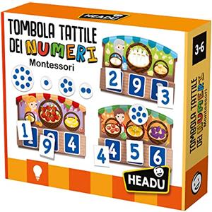Headu Tombola Tattile Dei Numeri Montessori Un Allegro Mercatino Per Imparare A Contare It20249 Gioco Educativo Per Bambini 3-6 Anni Made In Italy
