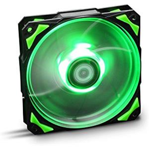 NOX XTREME PRODUCTS NOX Hummer H-FAN -NXHUMMERF120LG- Ventola Case PC 120mm, LED luminosi, 7 pale traslucide, cuscinetti idraulici, angoli di supporto in gomma, colore verde - nero