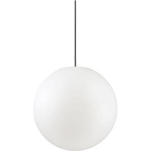 Ideal Lux Lampada a Sospensione SOLE SP1 D30 - Diffusore in Plastica Opale, Base in Alluminio, Altezza Regolabile