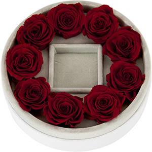 Mia Milano Scatola regalo per gioielli con rose - Made in Germany - Scatola con rose conservate I 3 anni di durata