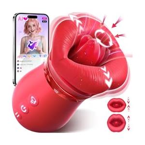 Gobeken 5 in 1 Vibratoreper Donna Professionale, 10 Vibratore di Leccamento Sex Toys Donna con App AI, 3 Automatica 1 Suzione Manuale Sexytoysys Donna Coppia, Succhia Clitoride per Donna, Vibratoriper Donne