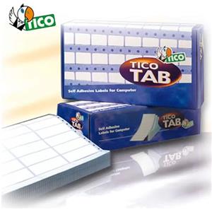 Tico TAB1-0722 Etichette a Modulo Continuo 72x23,5 mm - 6000 Etichette - Carta Bianca Opaca - Collante Permanente