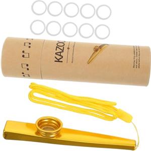 TOBBOMEY Kazoo in Metallo Con Diaframmi Strumenti Musicali Per Ragazzo Ragazza Ragazza e Adulti Leggero e Portatile