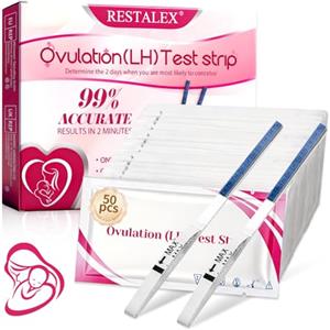 RESTALEX Test Di Ovulazione 50 Striscia, Strisce Test Di Ovulazione, Fertilità Familiare Femminile, Del Ciclo E Del Periodo Fertile, Semplice Conveniente, Risultati Rapidi E Precisi