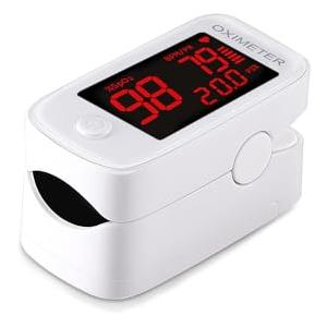TELE System Saturimetro Pulsossimetro Portatile YM101-Monitoraggio Saturazione Arteriosa e Pulsazioni-Sensore Infrarossi Integrato-Indice di Perfusione-Dispositivo Medico Certificato Ministero Salute