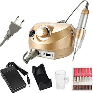 Layhou Fresa per Unghie Professionale 30000 giri, Layhou Aspiratore Unghie del chiodo dei Corredi Manicure della Lucidatrice Dellarchivio della macchina Trapano Elettrico con 6 fresa Punte