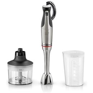 Bosch Serie 8 Frullatore a Immersione ErgoMaster MSM8M930, Potente Motore da 1500 Watt, Regolazione Dinamica della Velocità, Coltello a 6 Lame in Acciaio Inox, Accessori Inclusi, Acciaio Inossidabile