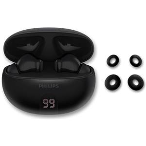 Philips TAT2520BK Cuffie Bluetooth True Wireless In-Ear con canc. del rumore - Gommini piccoli, Suono naturale, Bassi dinamici, Alloggiamento tascabile per ricarica - Chiamate chiare - Nero
