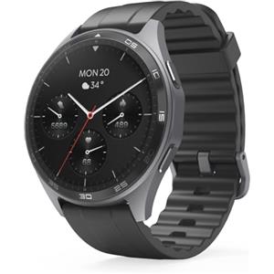 Hama Smartwatch 7010 (schermo AMOLED da 1,43, GPS: GLONASS/GALILEO/BEIDOU, impermeabilità IP68/3 ATM, frequenza cardiaca, SpO2, fasi del sonno, 110 modalità sportive, notifiche, Apple Health/Google
