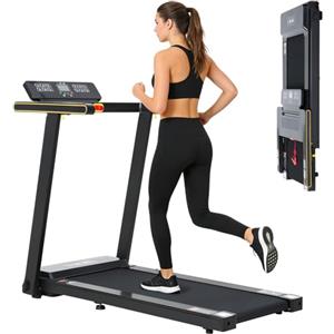 ISE Tapis Roulant Pieghevole da Casa, Tapirulan Elettrico Salvaspazio Treadmill con Schermo LED 12 Programmi per Casa Ufficio