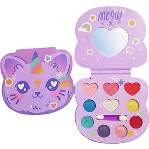 MockTota trucchi per bambina, valigetta trucchi e lavabili per bambini, kit di trucco da Halloween per bambini, kit di trucco da principessa DIY per bambina, Regali adorabili per bambine (10 colore)