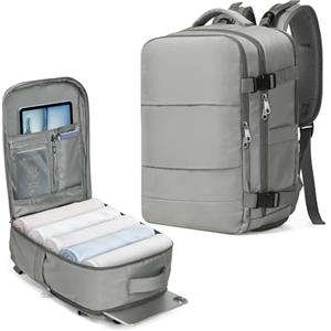 Samfolk Zaino Ryanair 40x20x25 Zain da Vaggio bagaglio a mano ryanair 12 Tasche zaino sottovuoto viaggio con Borsa Scarpe Separata per Donne e Uomini Bagaglio a mano, 20L (Grigio, 40x20x25)