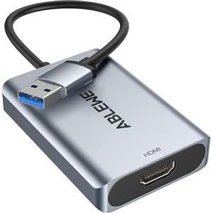 ABLEWE Adattatore da USB 3.0 a HDMI, cavo convertitore da HDMI a USB audio video grafico per PC, laptop, monitor, proiettore, TV, supporta Mac OS, Windows 10/8.1/8/7