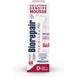 Biorepair, Peribioma™ Mousse Collutorio, per Igiene Orale, Colluttorio per Gengive Infiammate, Antibatterico, Ripara-Smalto, Formato 200 ml
