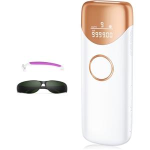 Zerellia Epilatore Luce Pulsata con Funzione di Raffreddamento,Indolore Epilatore Laser 9 Livelli di Energia, Epilatore a Luce Pulsata per Donne Uomo Bikini, Corpo, Ascelle e Gambe