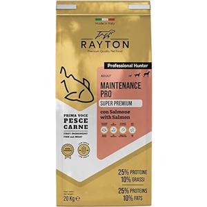 BITRABI Rayton Maintenance Pro, Cibo per Cani Adulti con Salmone, Super Premium, Sacco da 20 kg, 25% Proteine, 10% Grassi