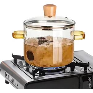 Generic Pentole in per cucinare, 1600 ml, trasparente, resistente al calore, per salse, stufe, zuppe, pasta, tè