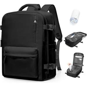 BJLFS Zaino Ryanair 40x30x20 Sottovuoto con Pompa Zaino da Viaggio Ryanair 40x20x25 Borse da Cabina per Wizzair Bagaglio a mano Easyjet 45x36x20 Sottovuoto Zaino Casual per Laptop 14 Pollici