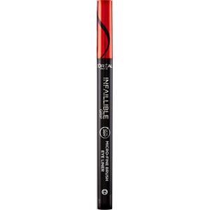L'Oréal Paris Infaillible Grip 36h Micro-Fine Liner Eyeliner 0,4 g - Obsidian Black, Precisione e Durata Fino a 36 Ore
